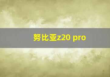 努比亚z20 pro